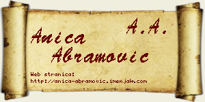 Anica Abramović vizit kartica